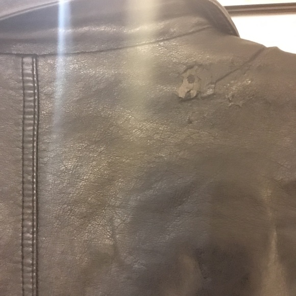 Faux Leather and Sweatshirt Biker Jacket - Picture 4 of 4
